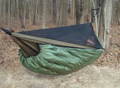 Mt Washington 3 Underquilt on a Hennessy Ultralight Backpacker A-Sym